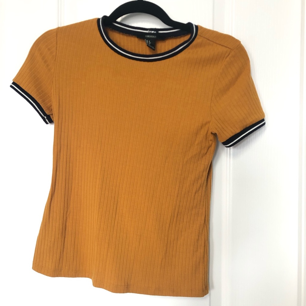 Forever 21 yellow short sleeve top